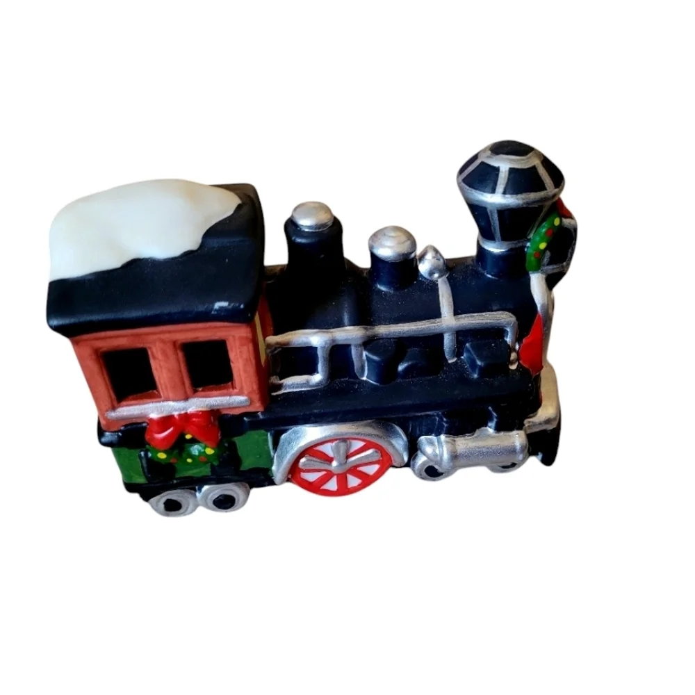 Dicken's Keepsake 3Pc Christmas Porcelain Vintage Train Set With Original Box